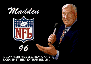 Madden NFL 96 (USA, Europe) Title Screen